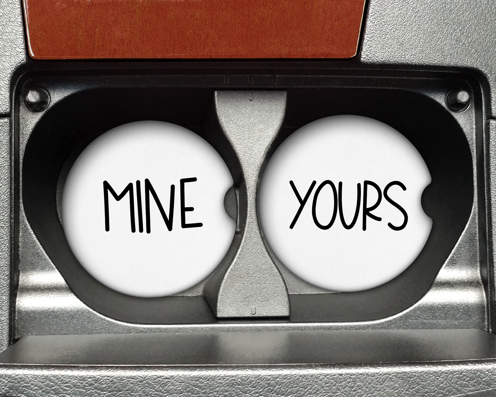 Mine & Yours Ceramic Car Coasters