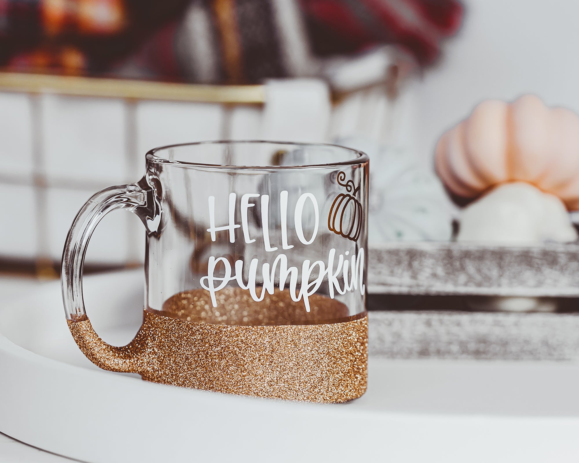 Hello Pumpkin Glass Mug