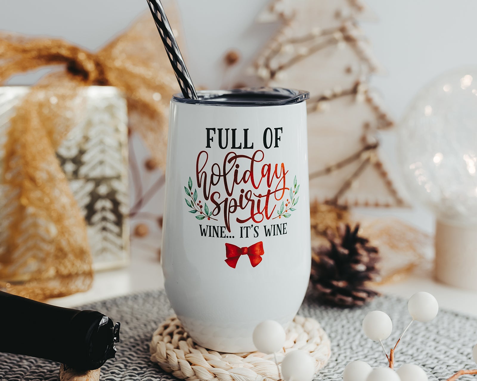 Holiday Spirit Wine Tumbler