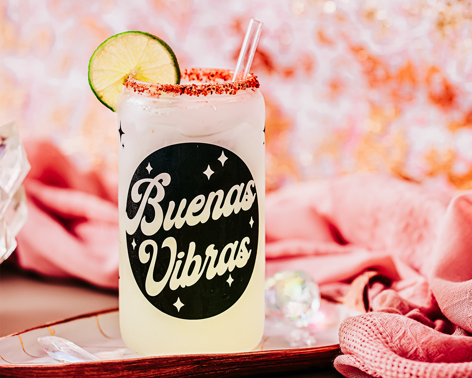 Buenas Vibras Glass Can Tumbler