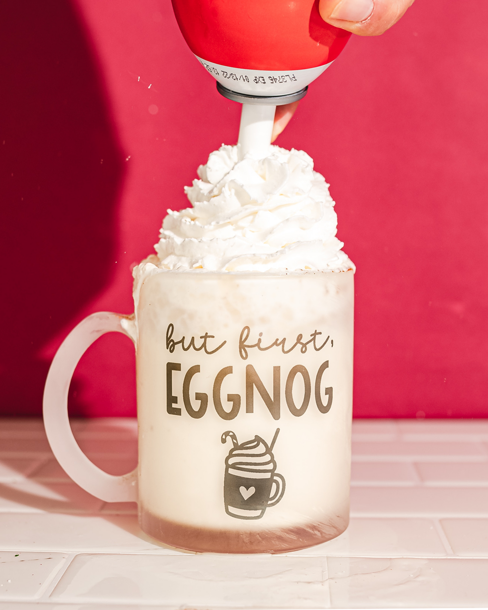 But First Eggnog Glass Mug
