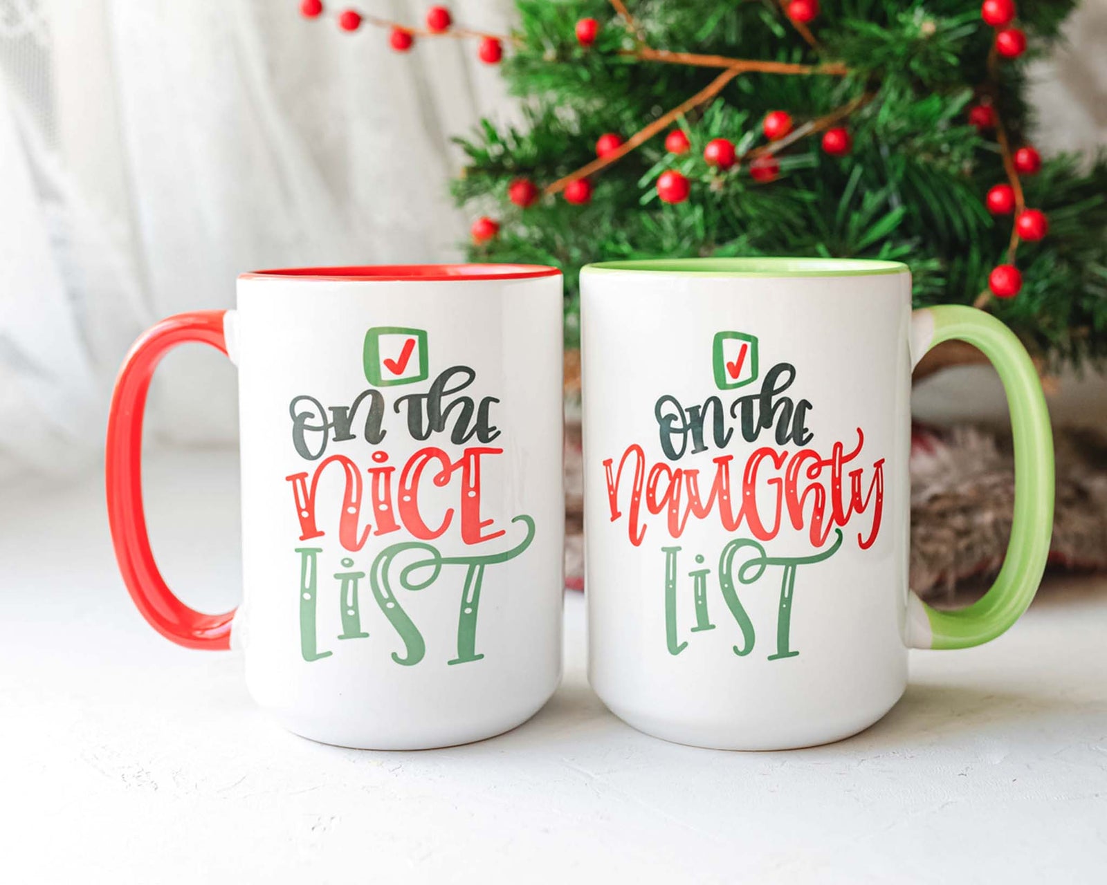Naughty or Nice Mug Set