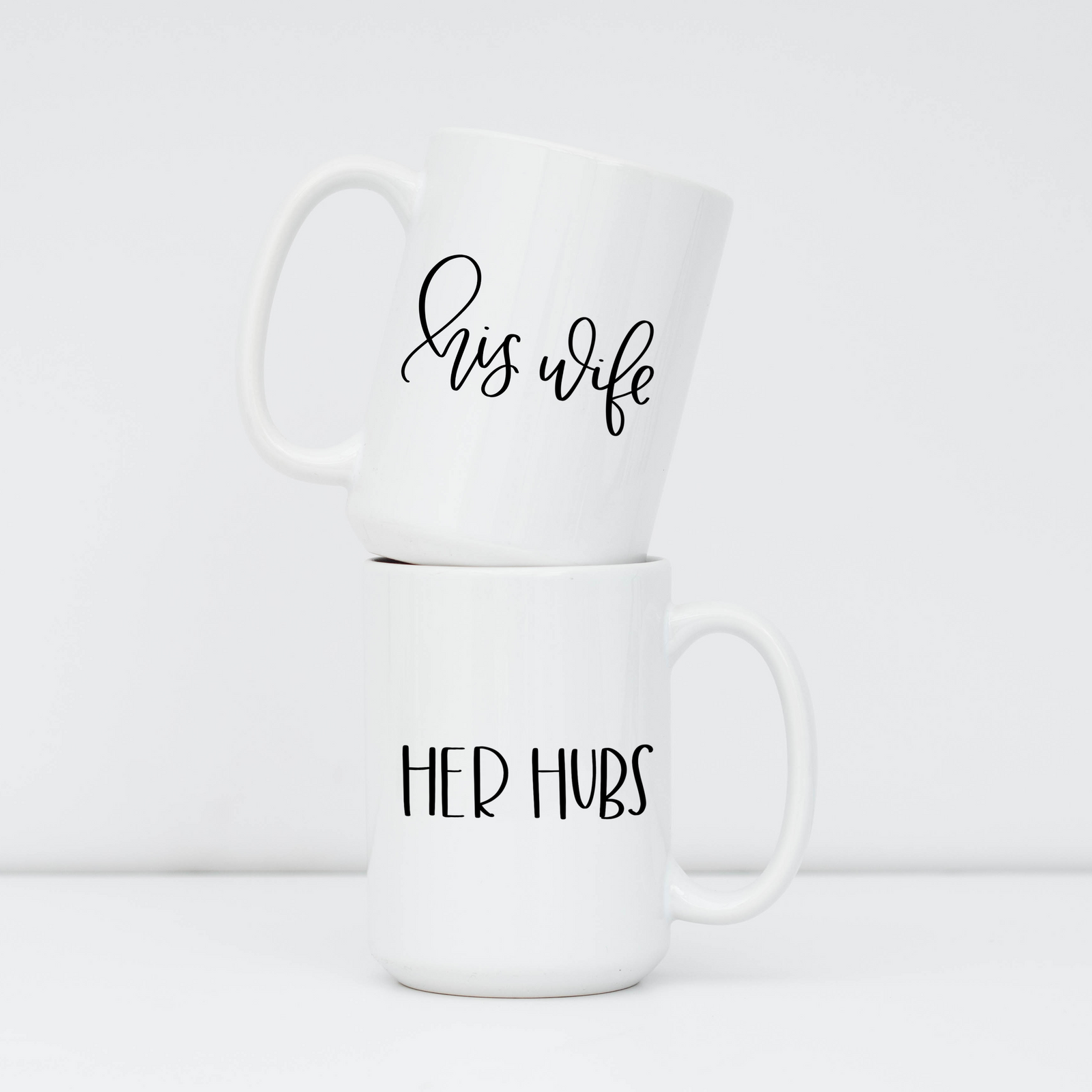 His Wife and Her Hubs Coffee Mug Set