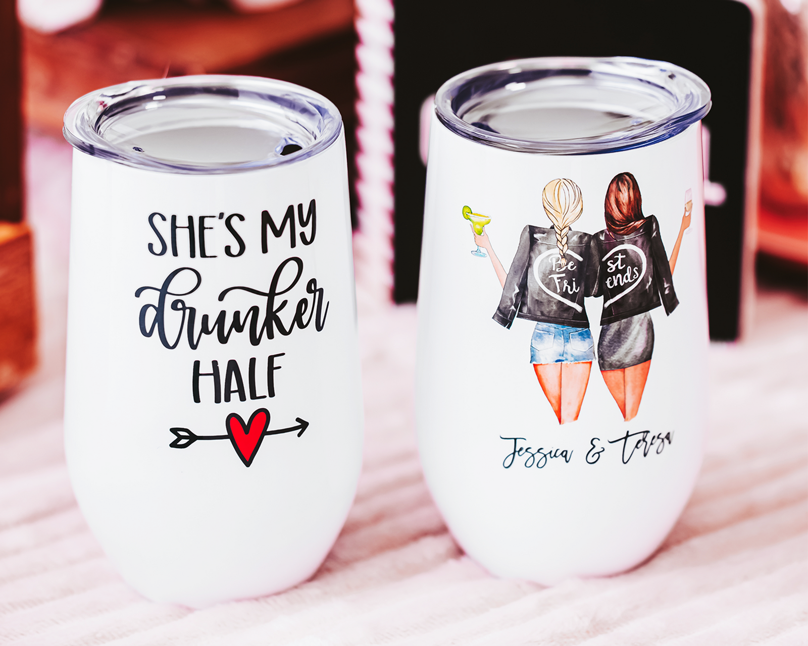 She's My Drunker Half Wine Tumbler Set