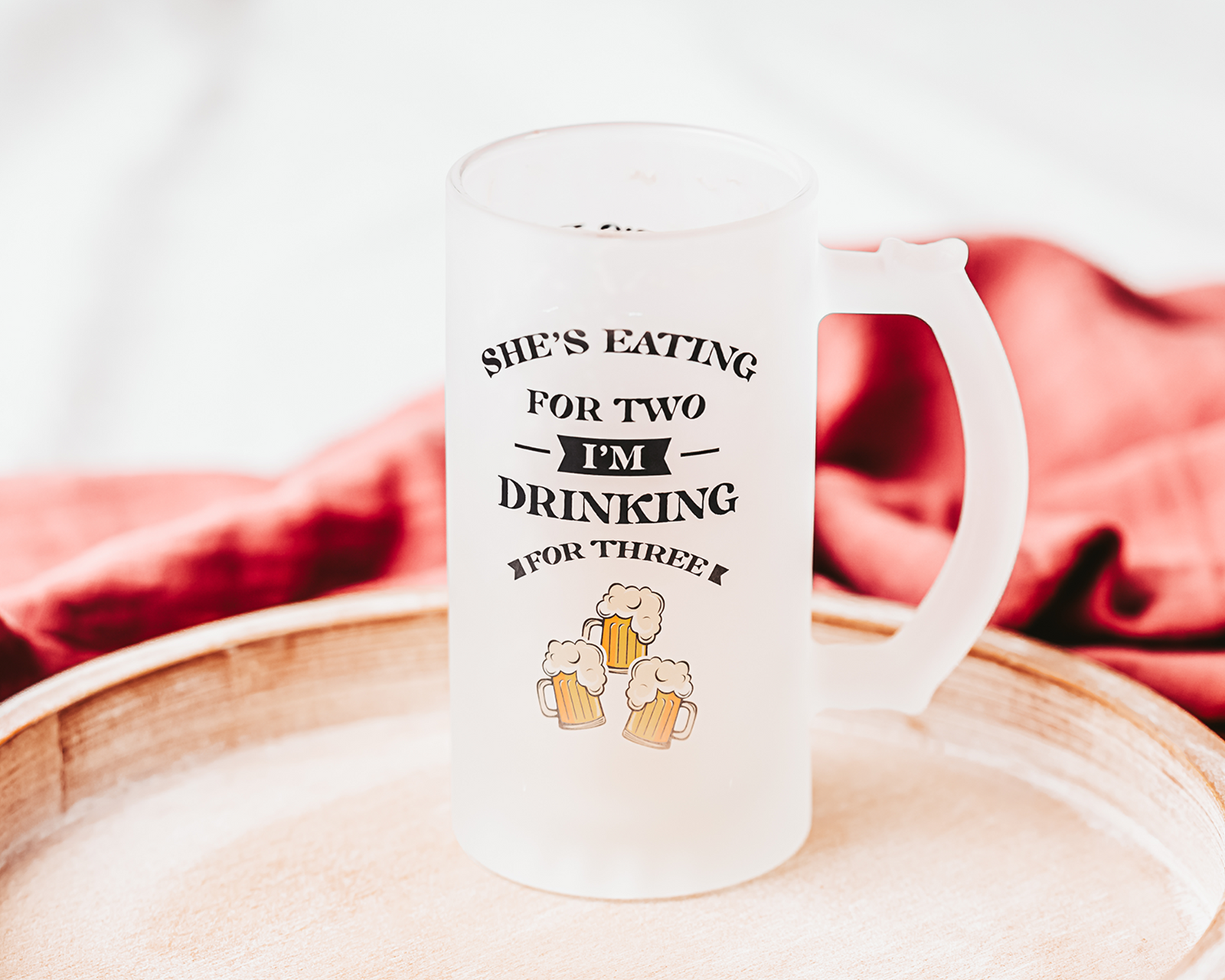 Drinking for Three Dad Beer Mug