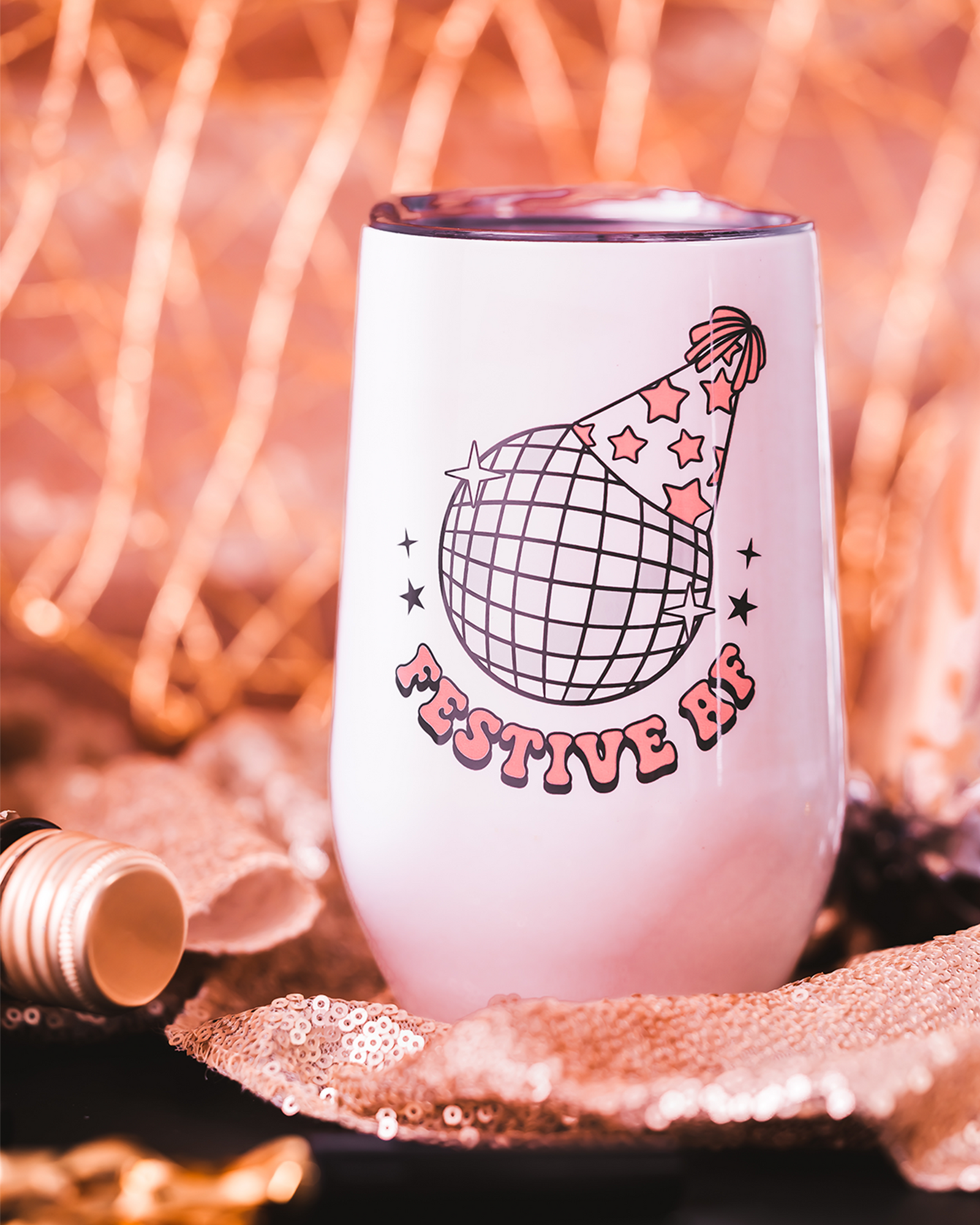 Festive AF Wine Tumbler