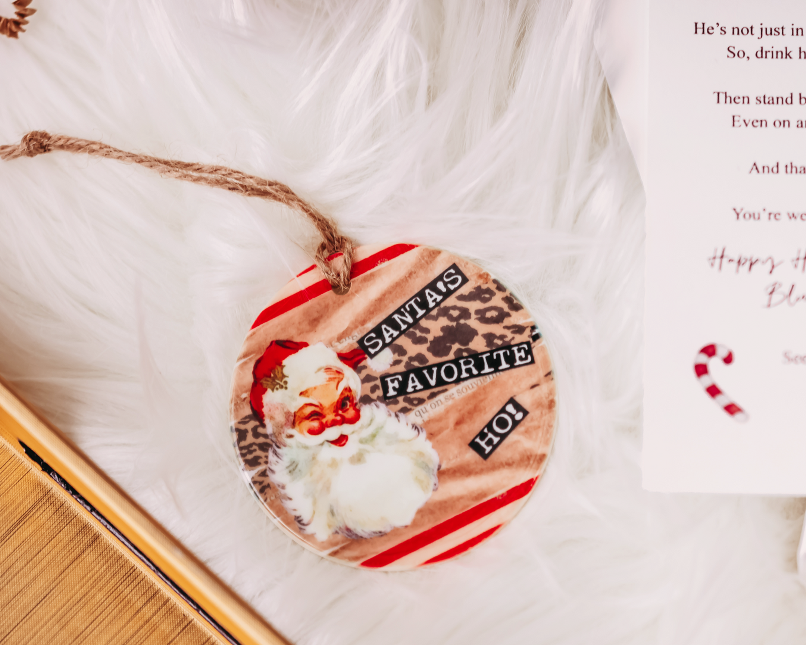 Santa’s Favorite Ho Ceramic Ornament