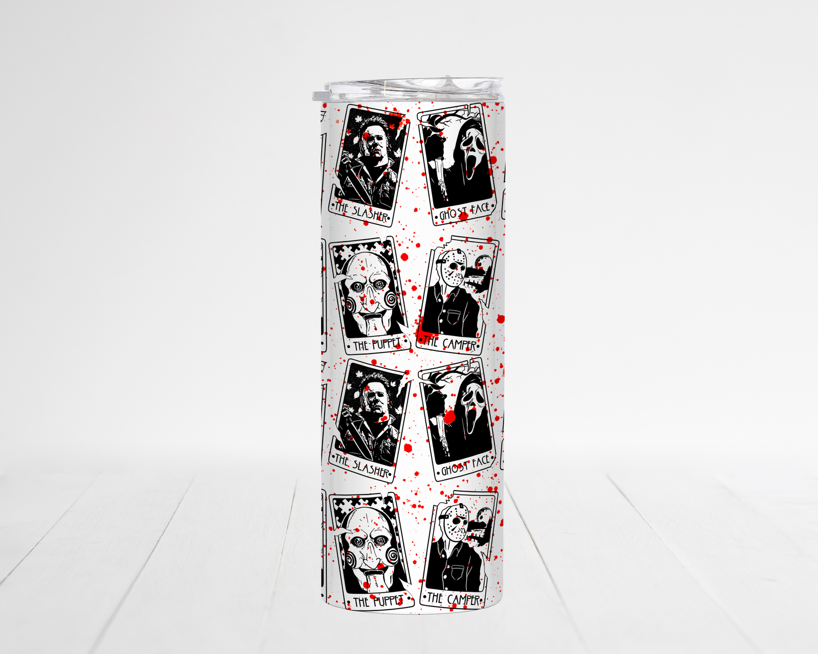 Men of Halloween Skinny Tumbler