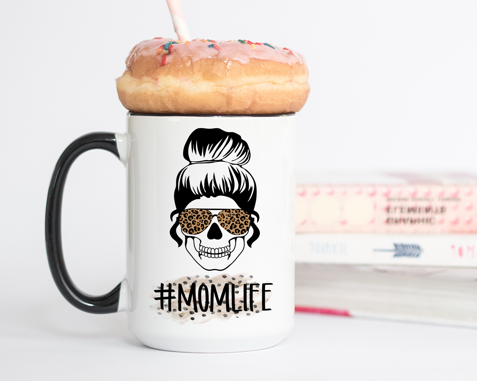 #Momlife Skull Coffee Mug