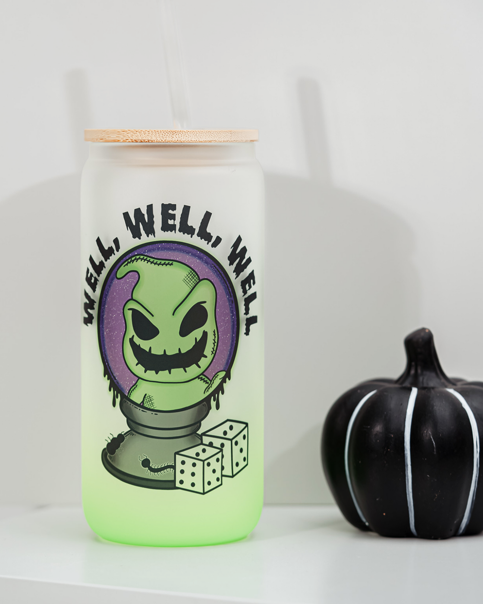 Oogie Boogie Glass Can Tumbler