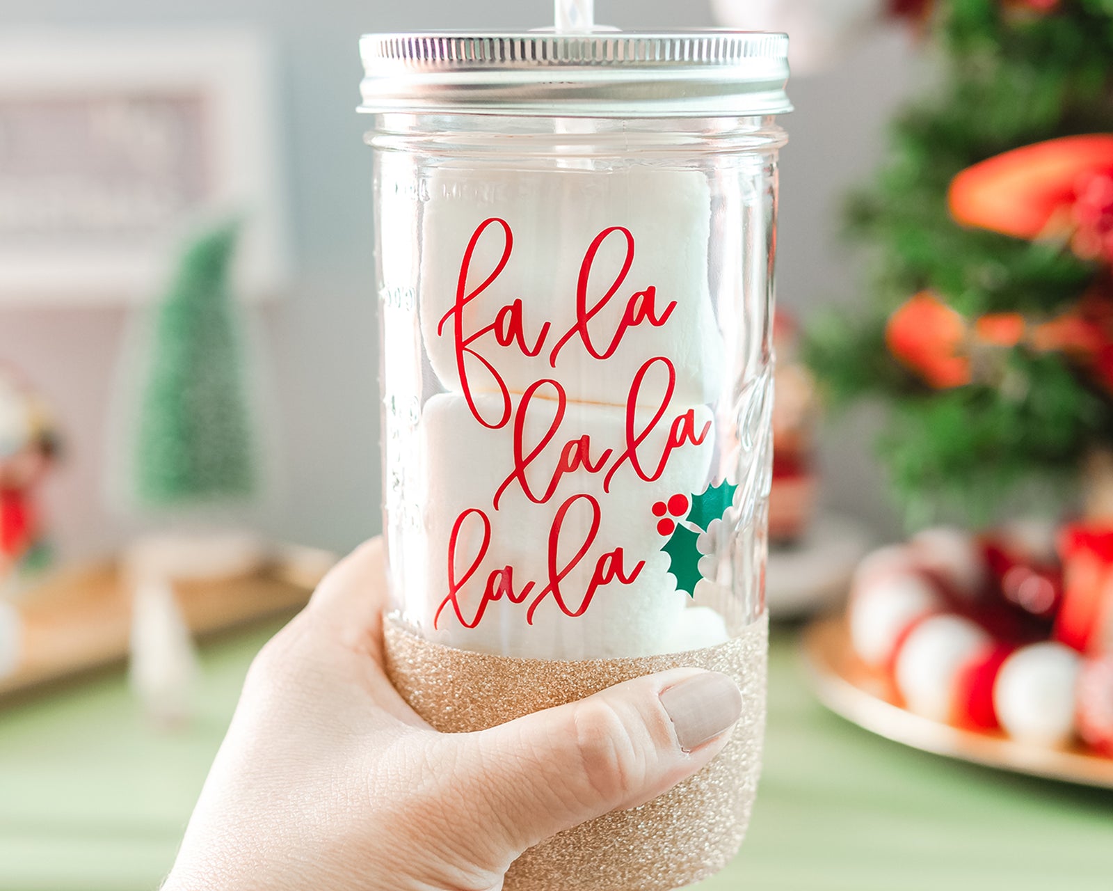 Fa La La La La La Mason Jar Tumbler