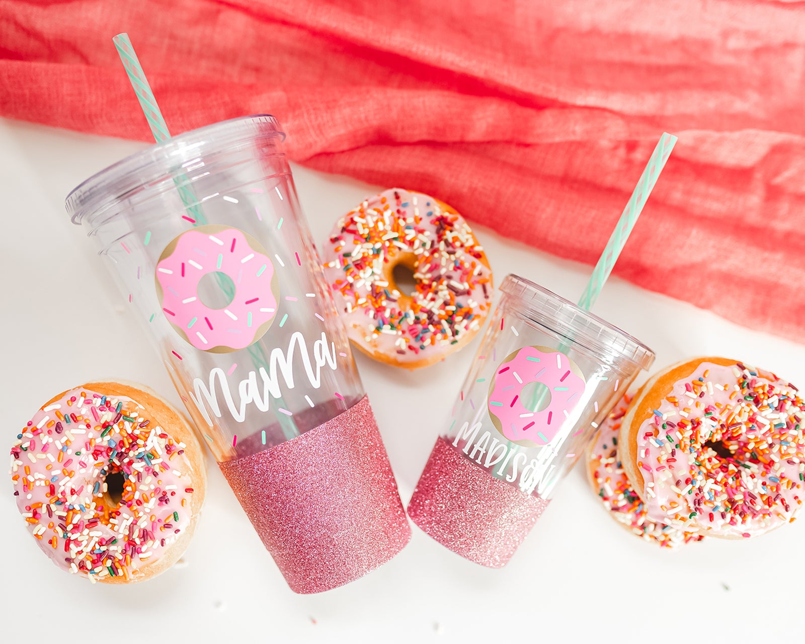 Mommy and Me Matching Donut Tumblers