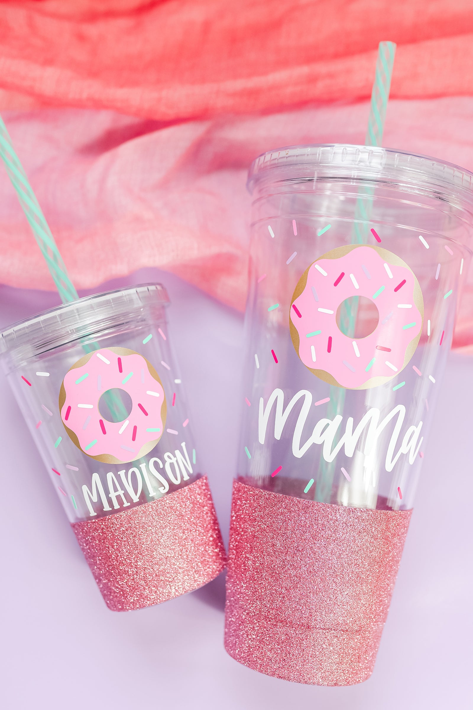 Mommy and Me Matching Donut Tumblers