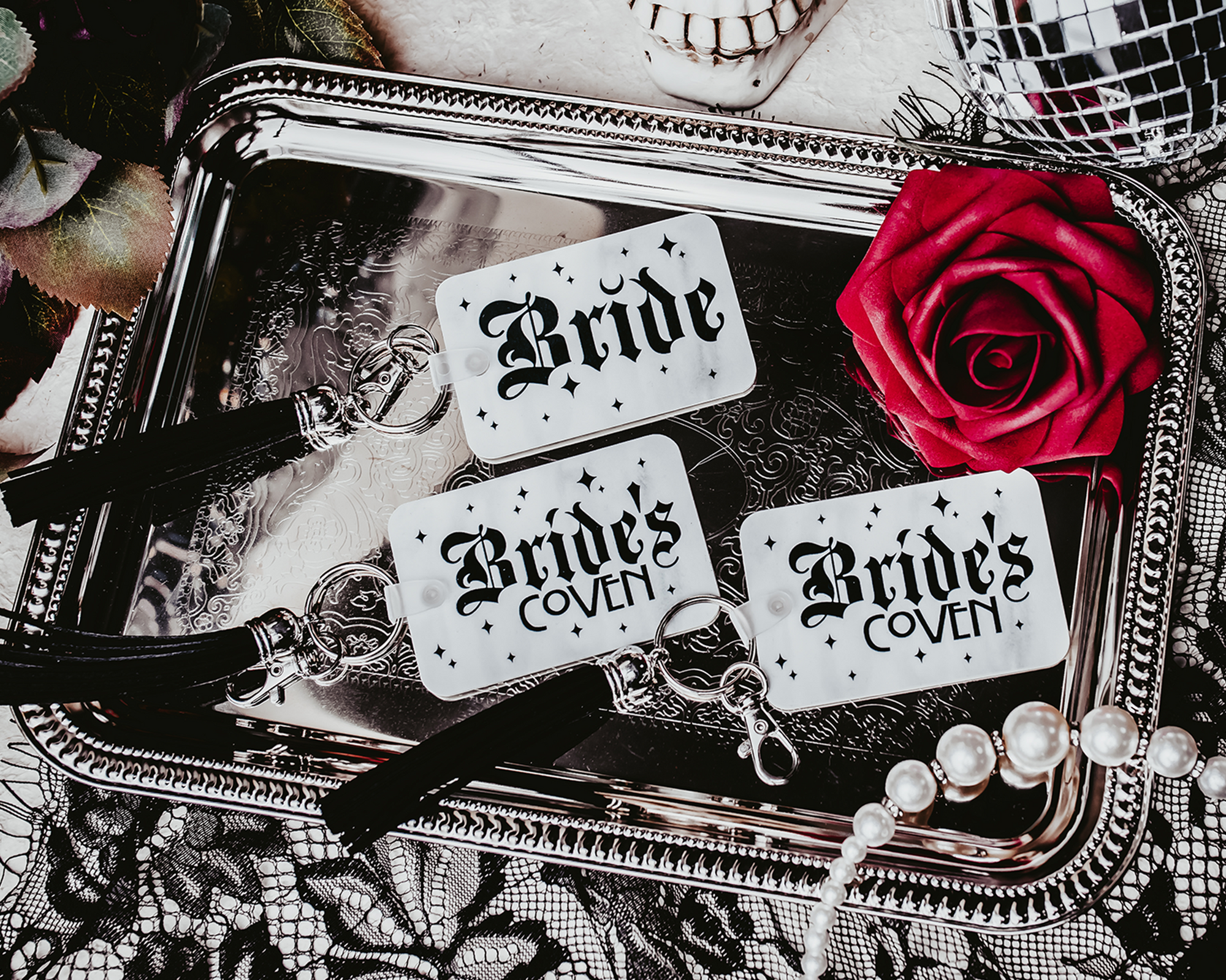 Bride's Coven Gothic Keychain Set