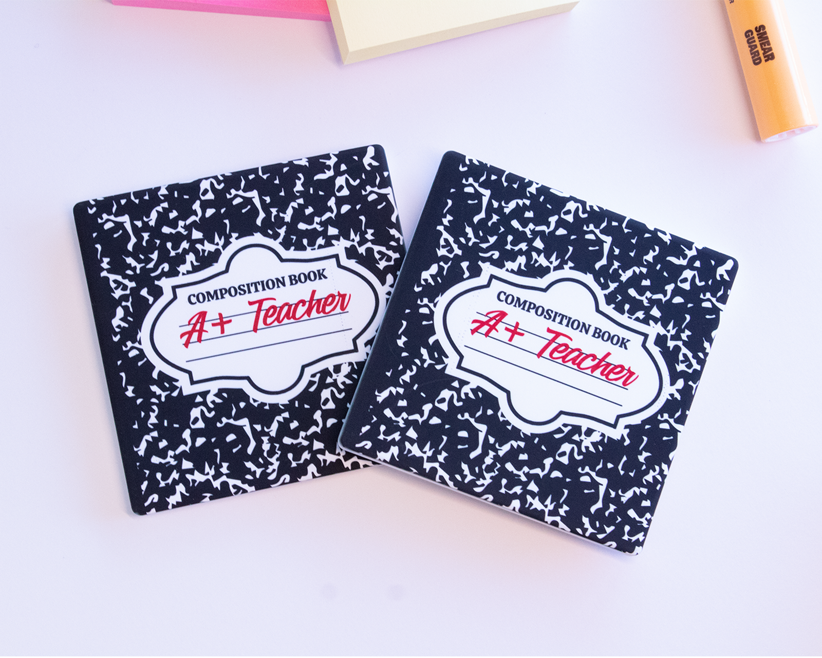 Composition Book Teacher Coasters