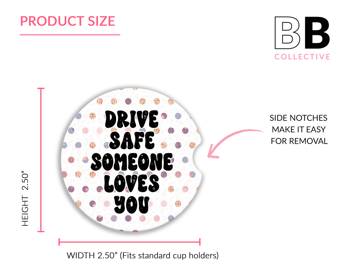 Drive Safe Ceramic Car Coasters
