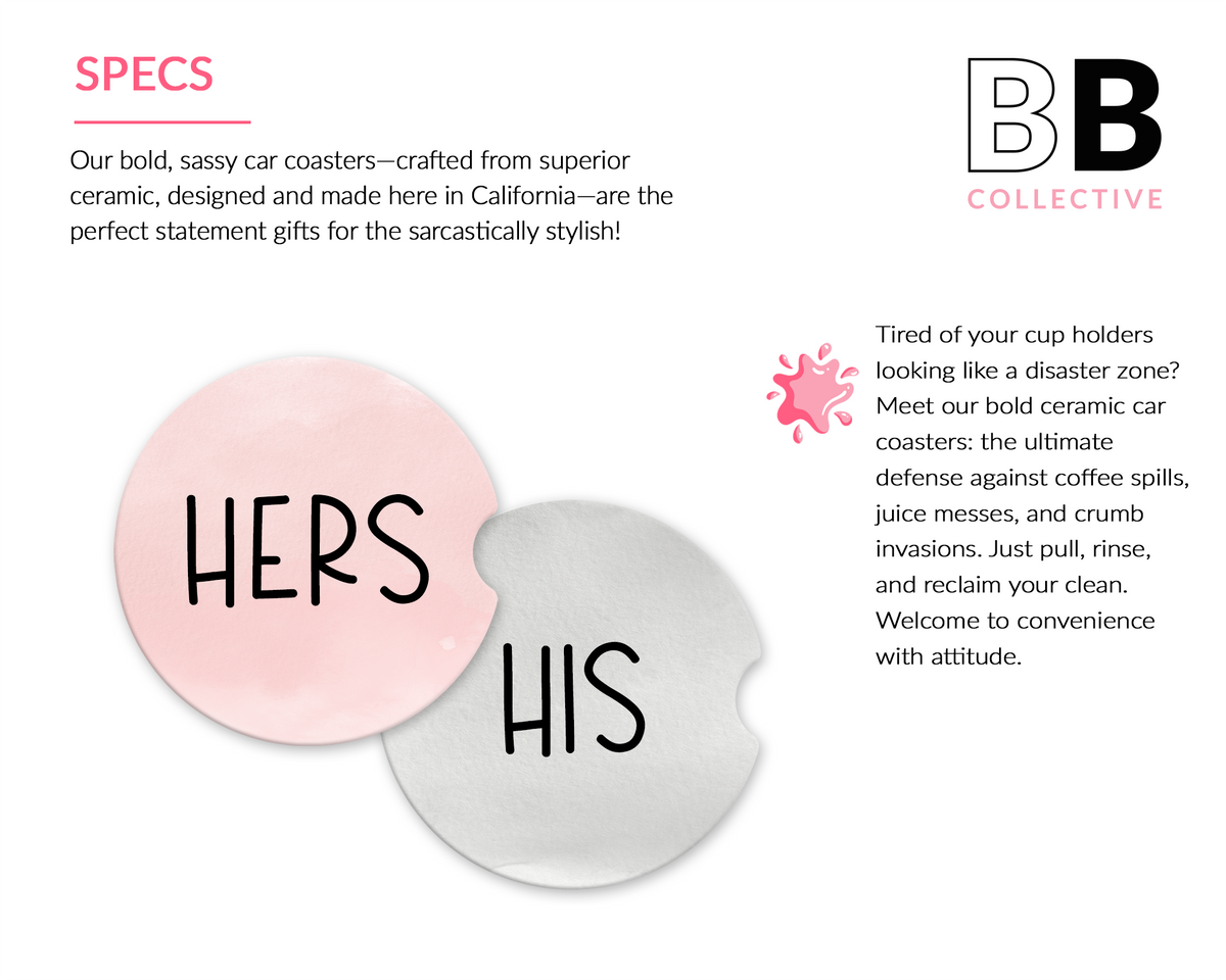 His &amp; hers Car Coasters