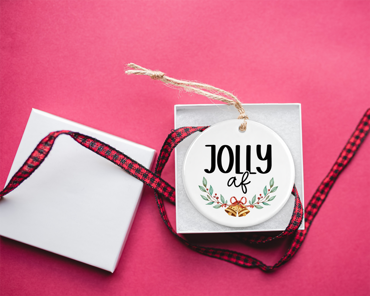 Jolly AF Christmas Ornament - Sassy Holiday Decor for Bold Women