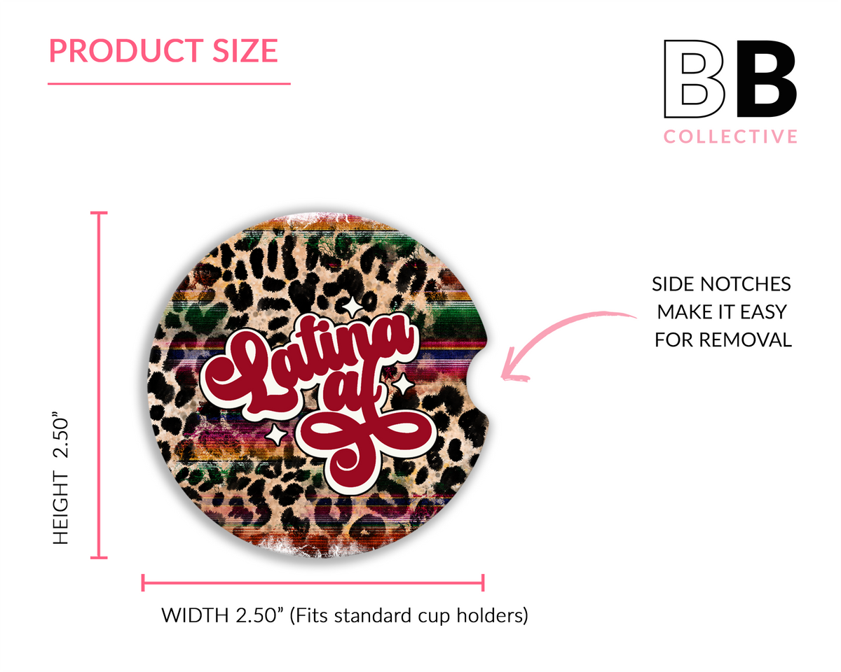 Latina AF Ceramic Car Coasters