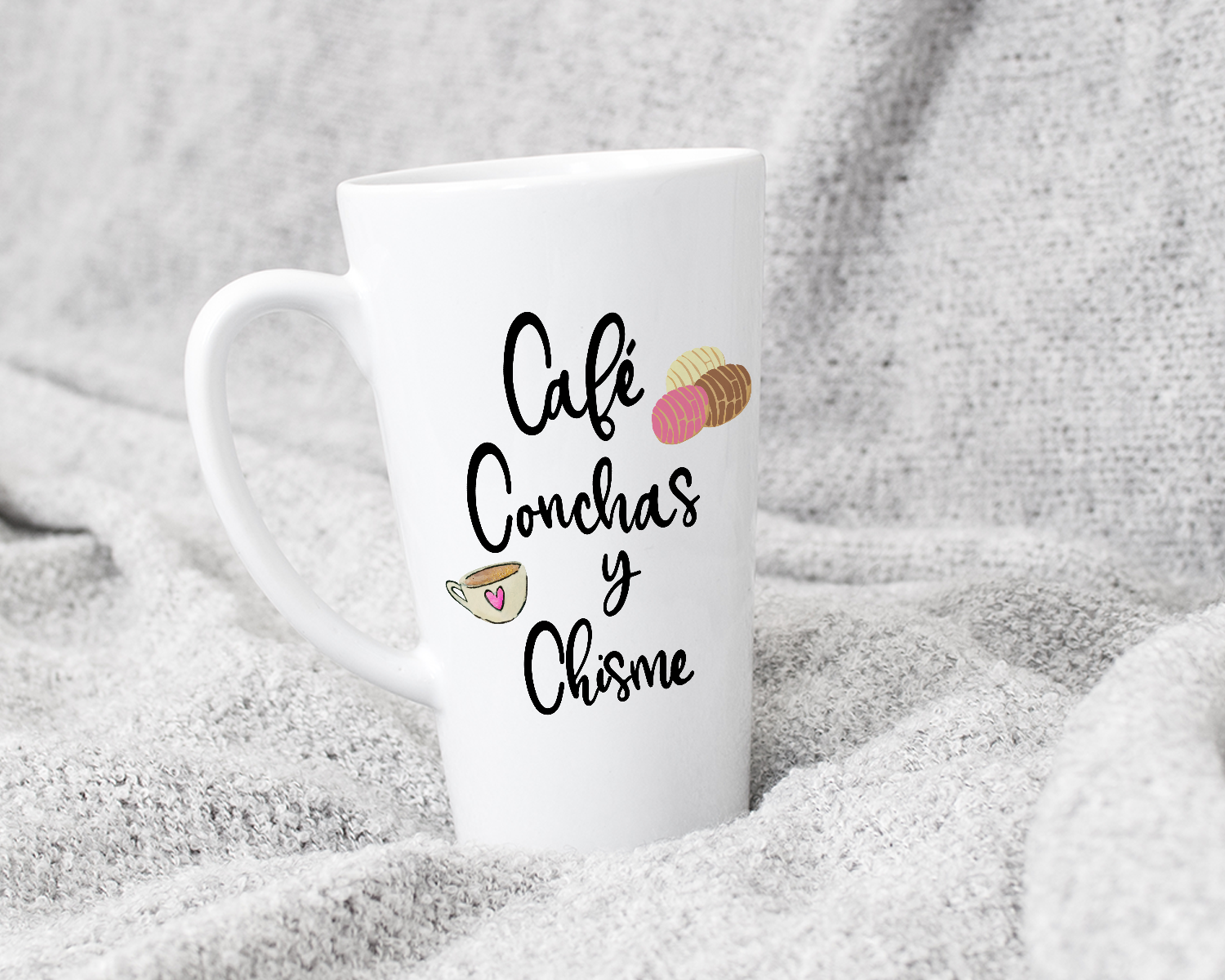 Concha Cup Cafecito Y Chisme Cup Cold Cup Rose Gold 