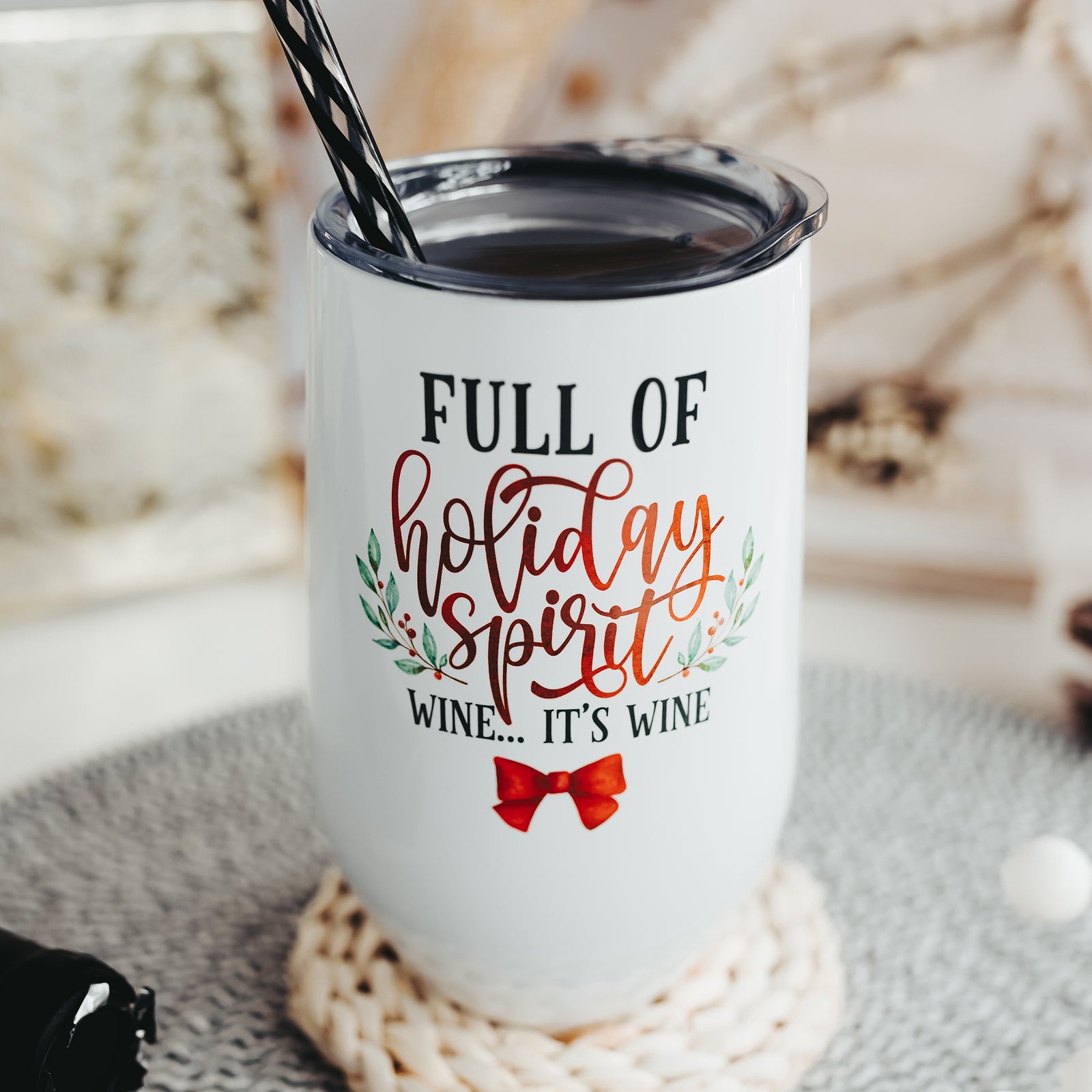 Holiday Spirit Wine Tumbler