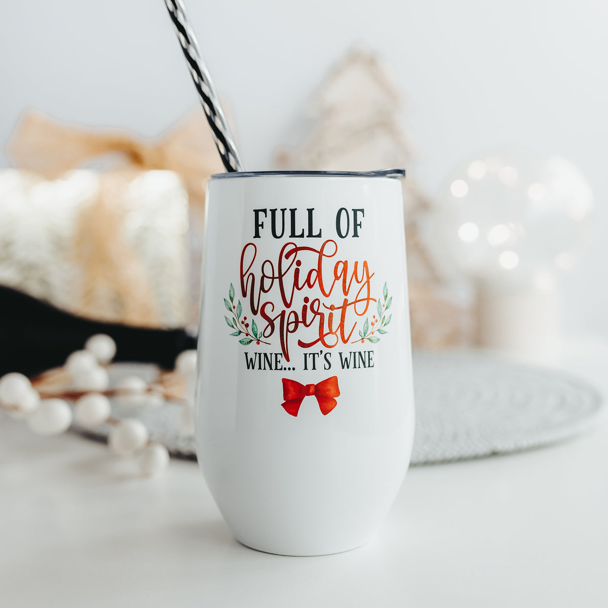 Holiday Spirit Wine Tumbler