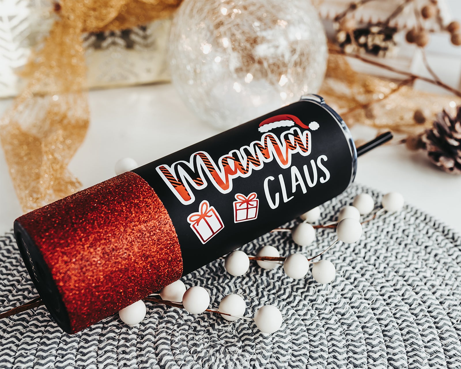Mama Claus Skinny Tumbler
