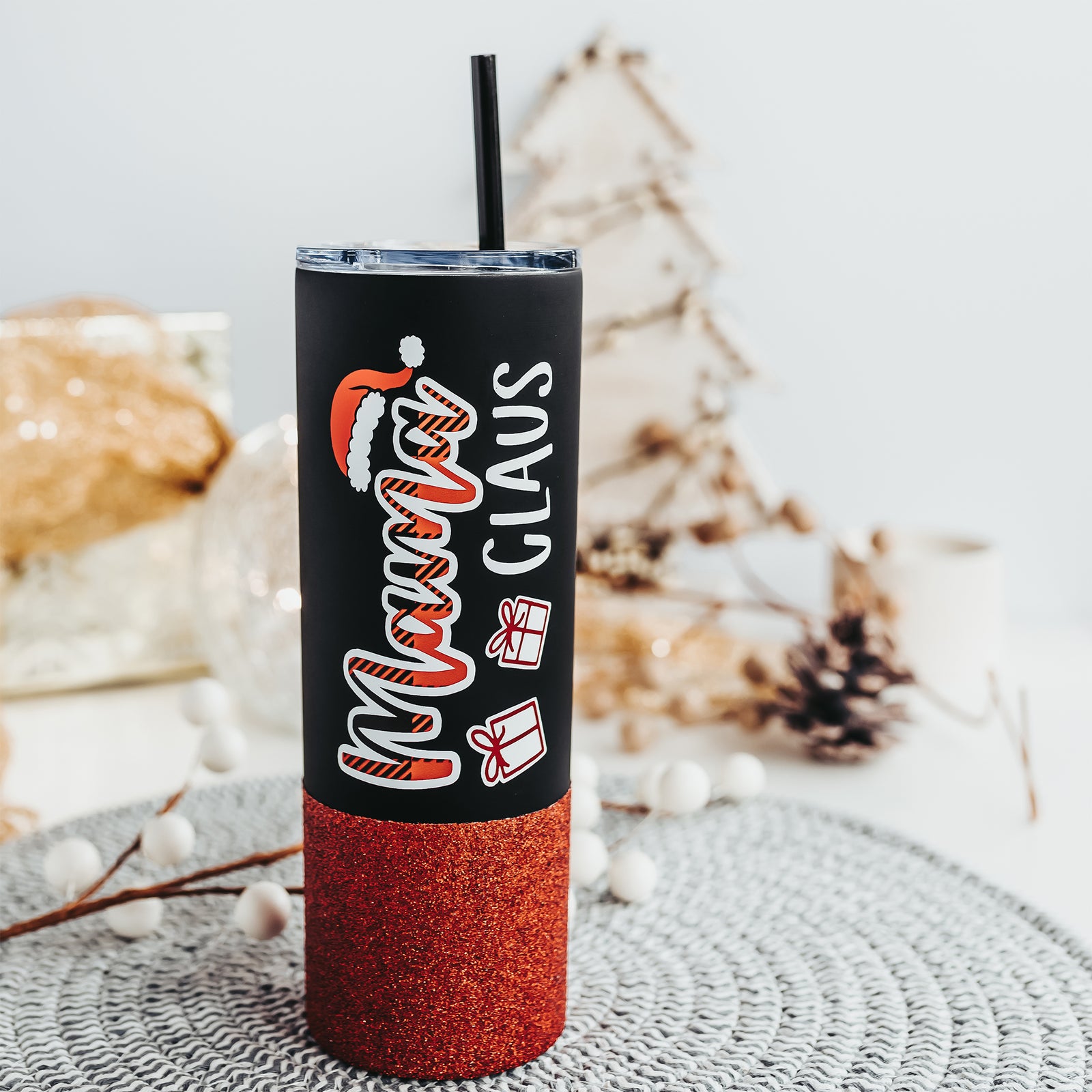 Mama Claus Skinny Tumbler