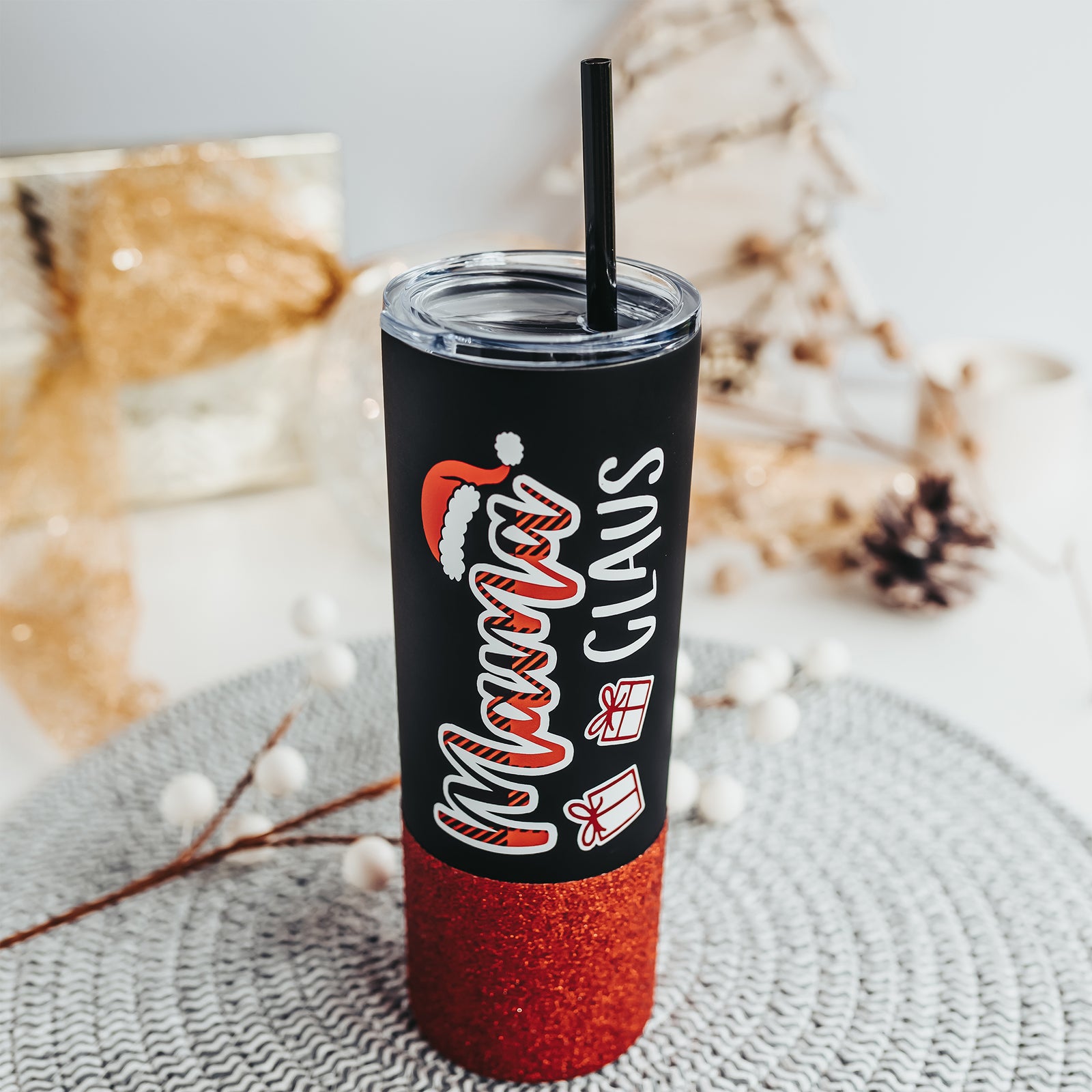 Mama Claus Skinny Tumbler