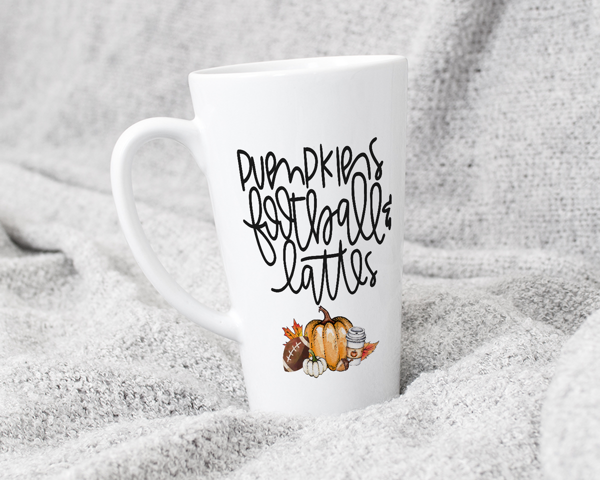 Pumpkins Footballs &amp; Lattes Coffee Mug