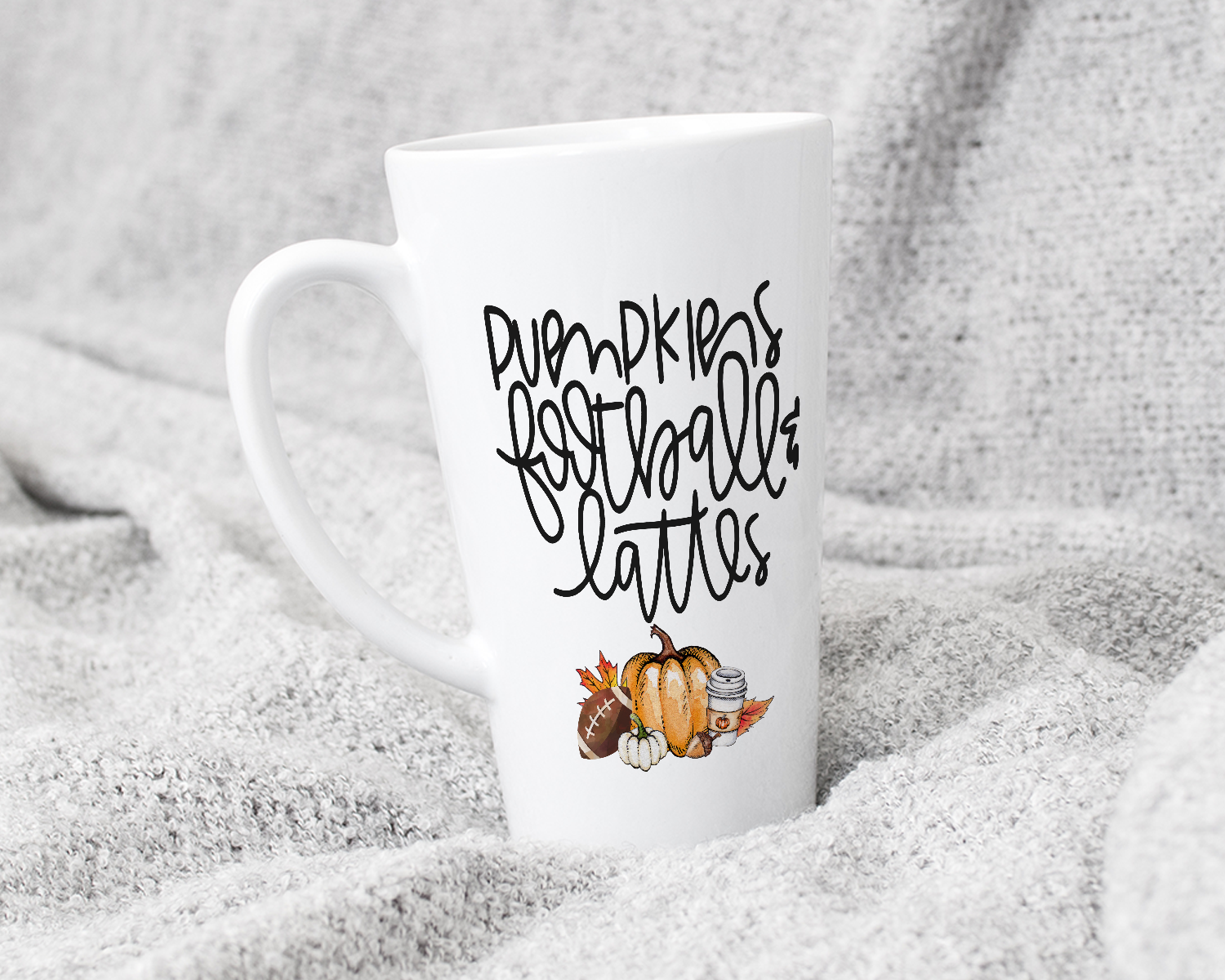 Pumpkins Footballs & Lattes Coffee Mug