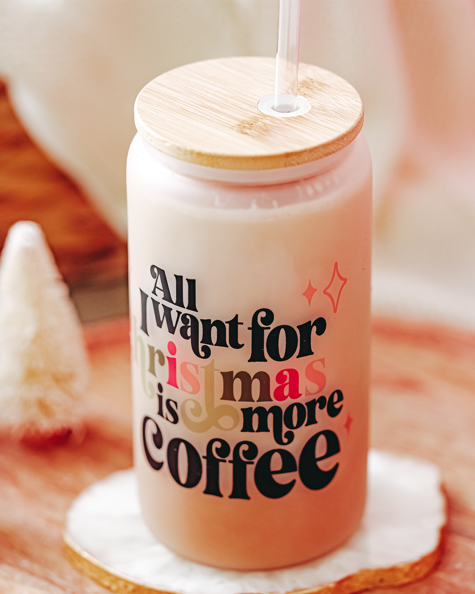 All I Want For Christmas Glass Can Tumbler