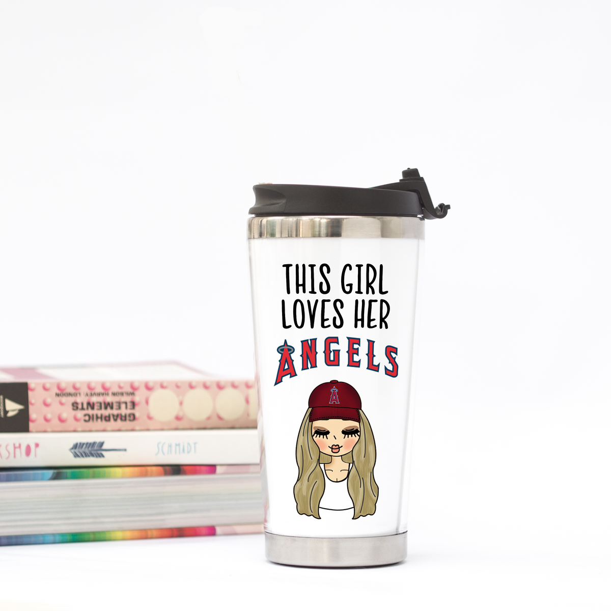 Baseball Girl Travel Coffee Tumbler
