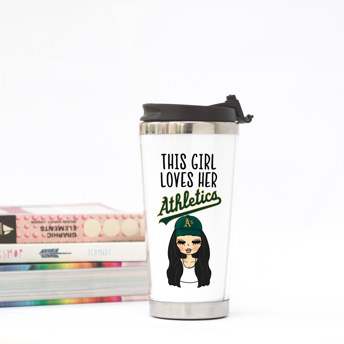 Baseball Girl Travel Coffee Tumbler