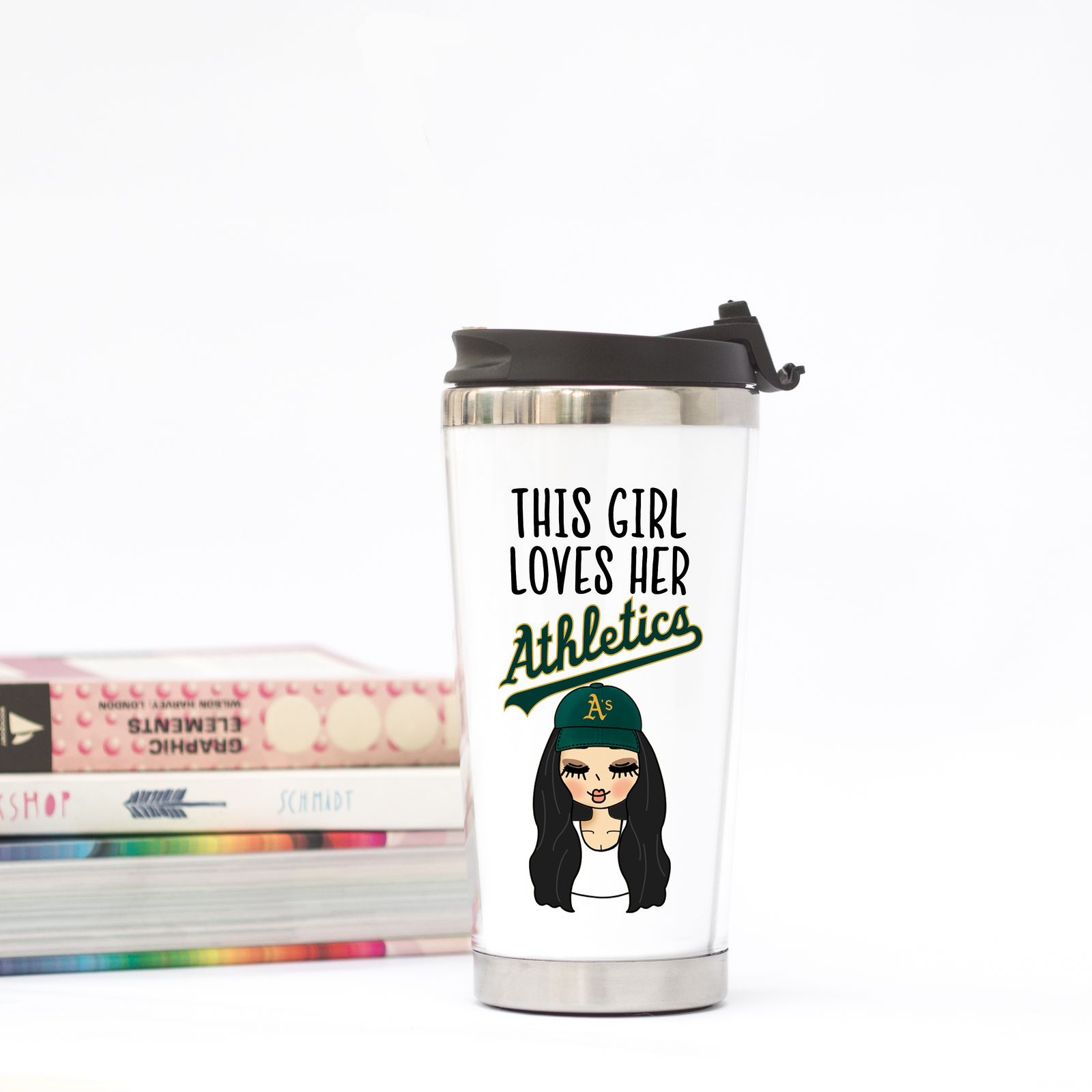 Baseball Girl Travel Coffee Tumbler