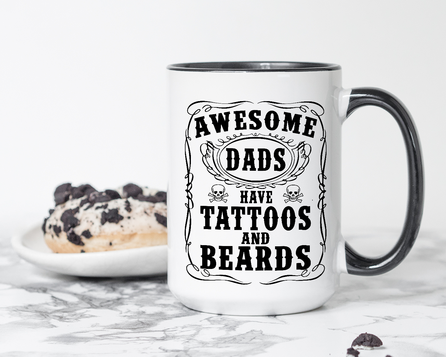 Awesome Dads Have Tattoos and Beards Coffee Mug