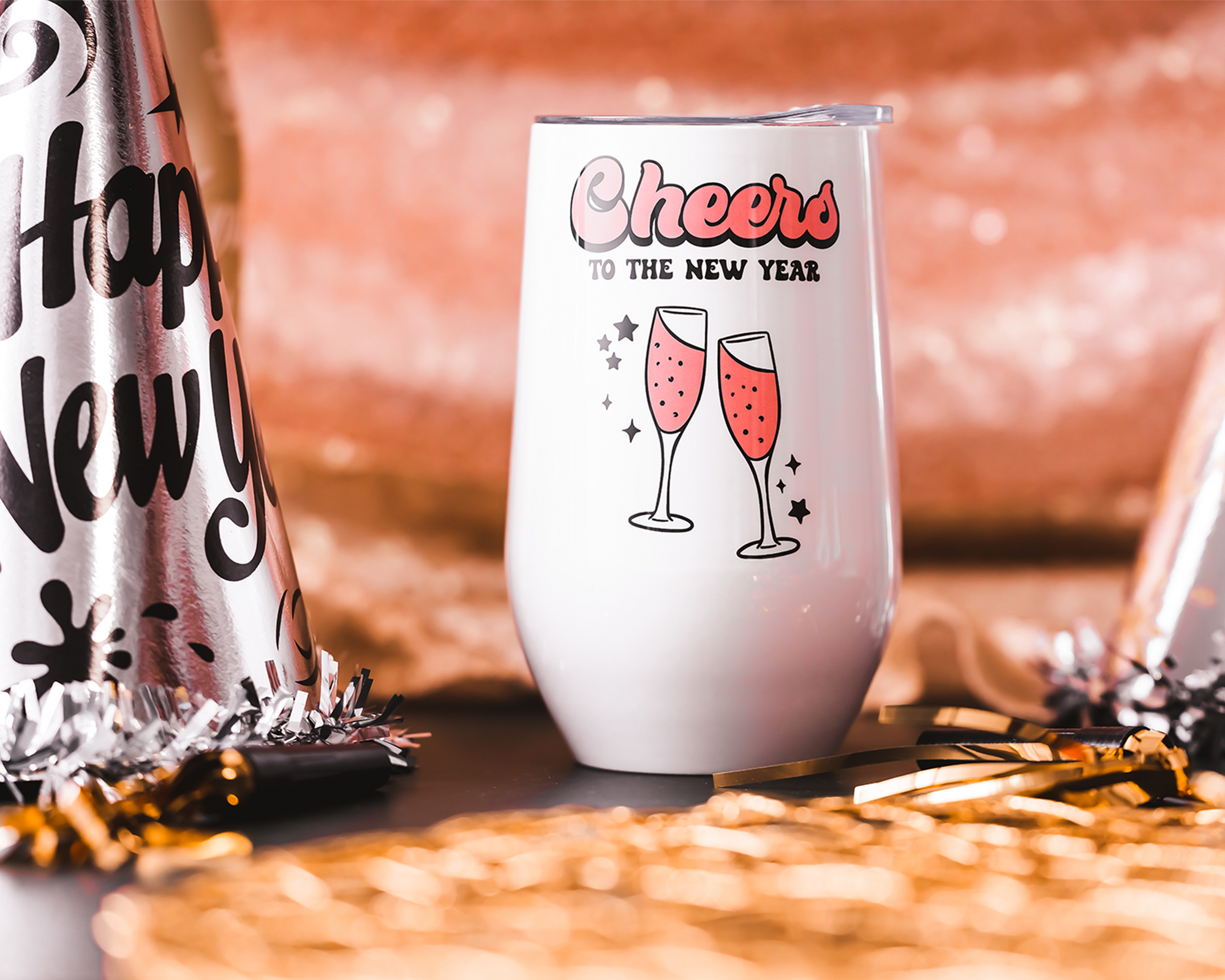 Cheers To The New Year Wine Tumbler