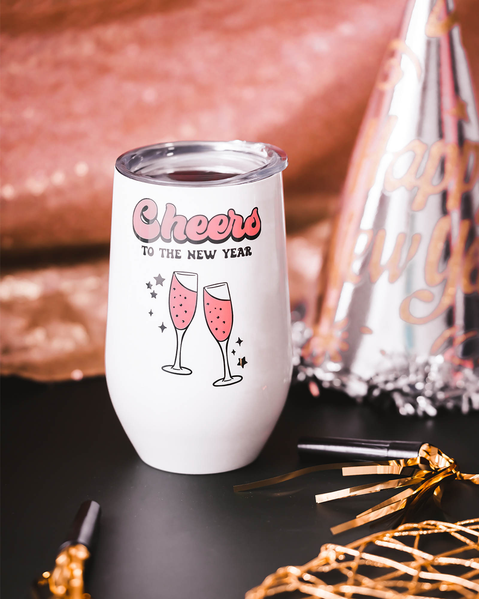 Cheers To The New Year Wine Tumbler