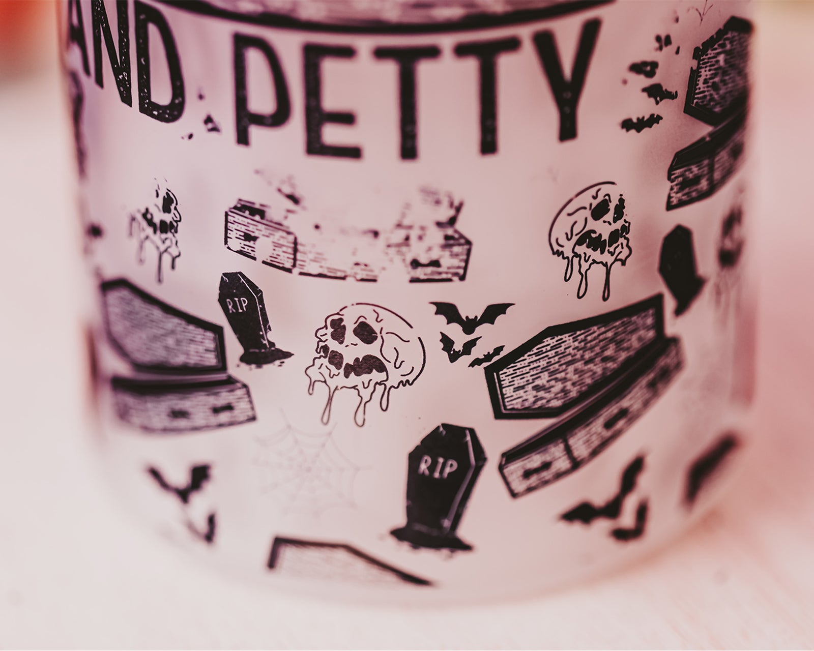 Dead Inside & Petty Glass Tumbler