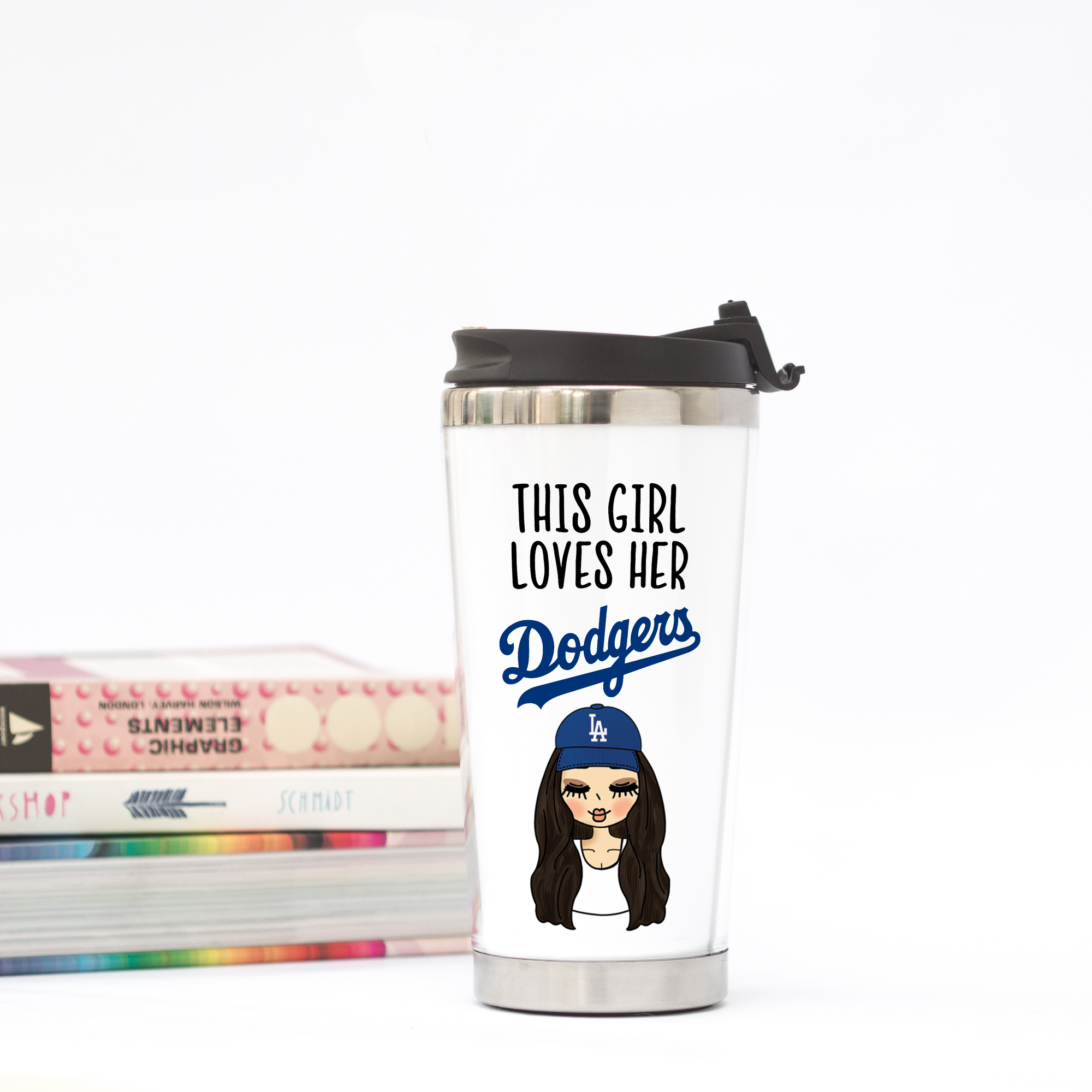 Baseball Girl Travel Coffee Tumbler