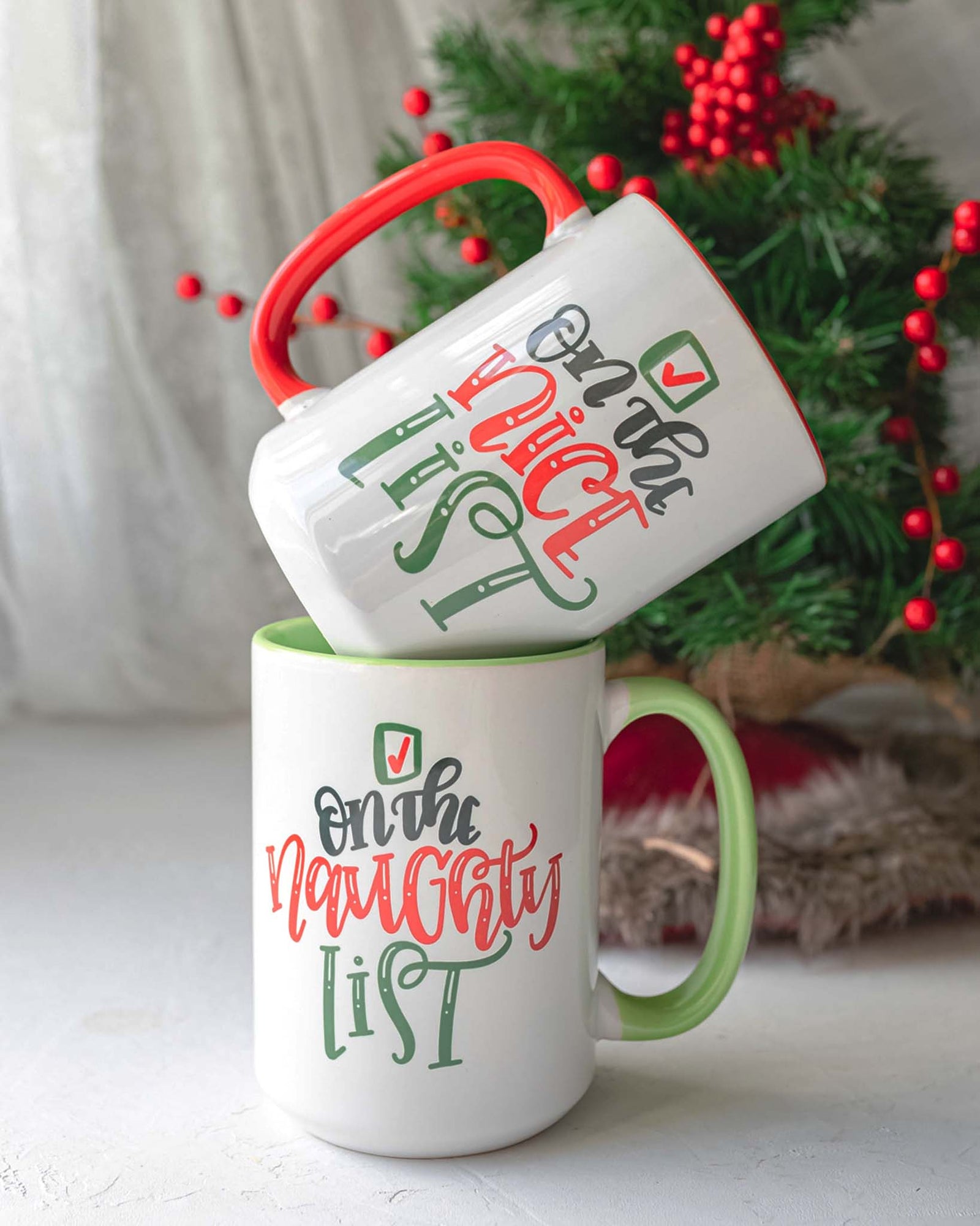 Naughty or Nice Mug Set