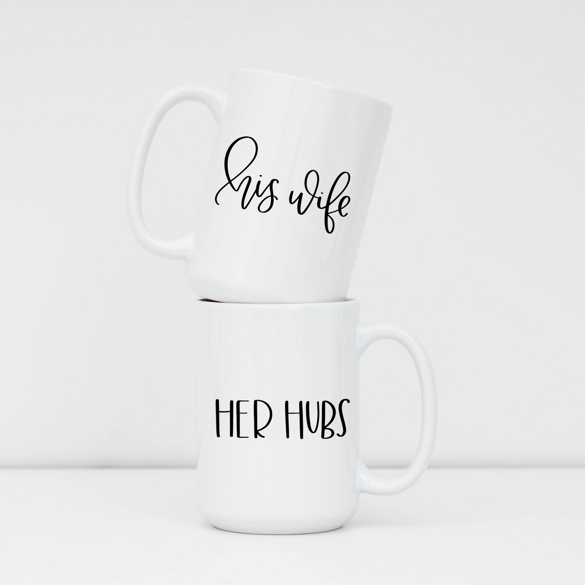 His Wife and Her Hubs Coffee Mug Set