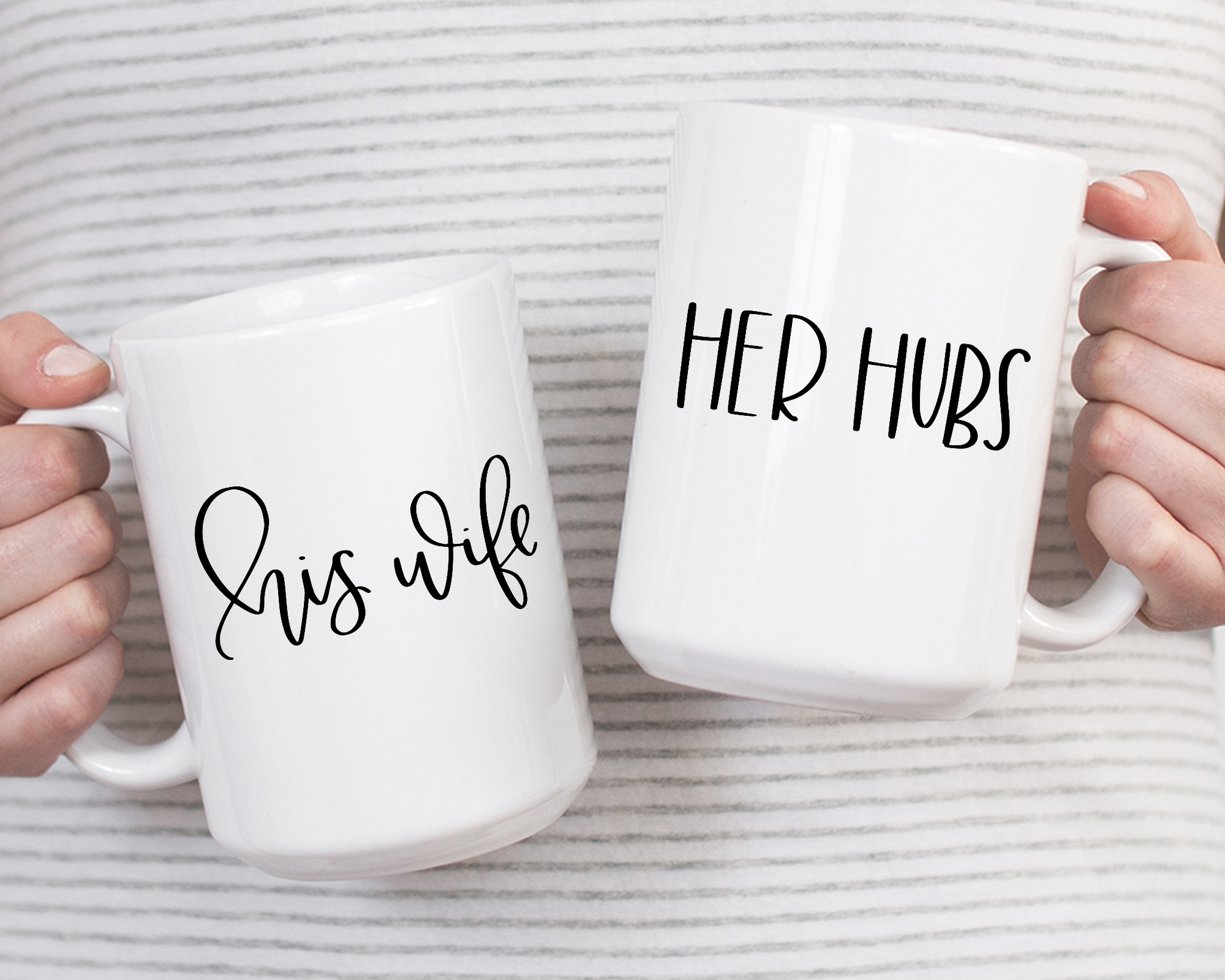 His Wife and Her Hubs Coffee Mug Set