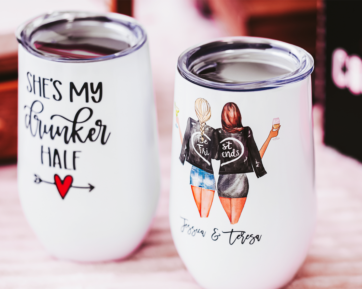 She&#39;s My Drunker Half Wine Tumbler Set