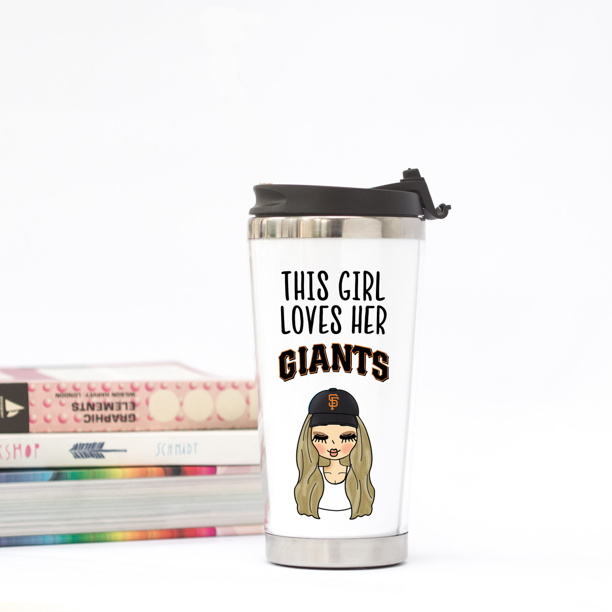 Baseball Girl Travel Coffee Tumbler