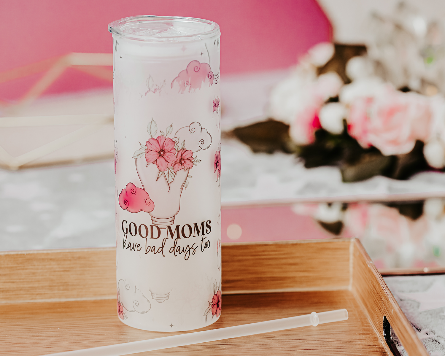Good Mom Glass Tumbler