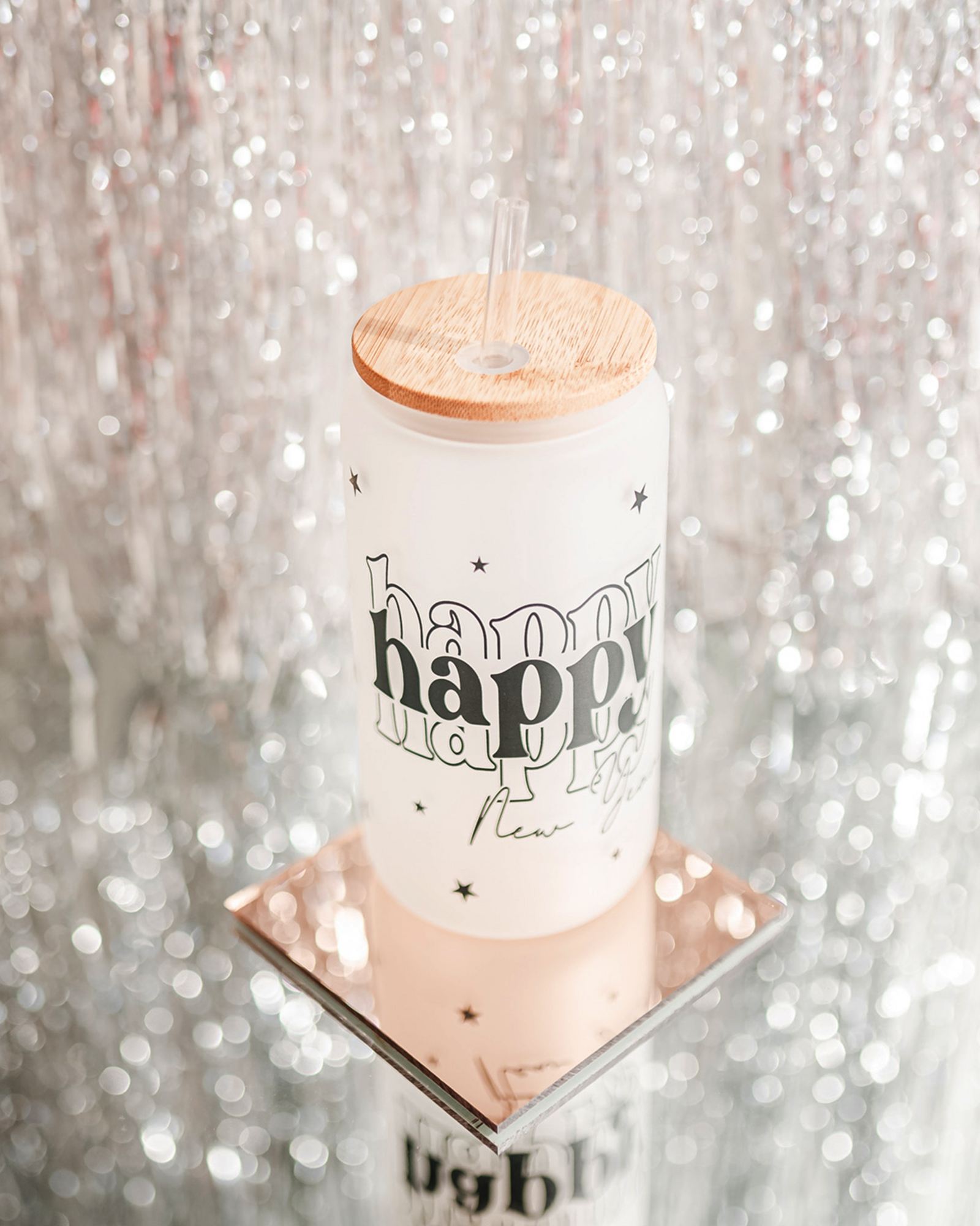 Happy New Year Glass Can Tumbler