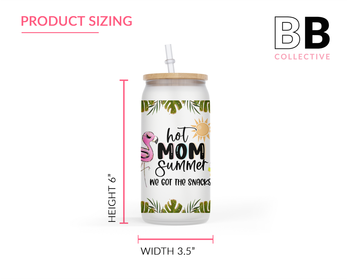 Hot Mom Summer Glass Can Tumbler