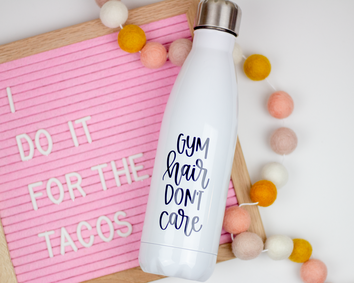 Gym Hair Don&#39;t Care Water Bottle