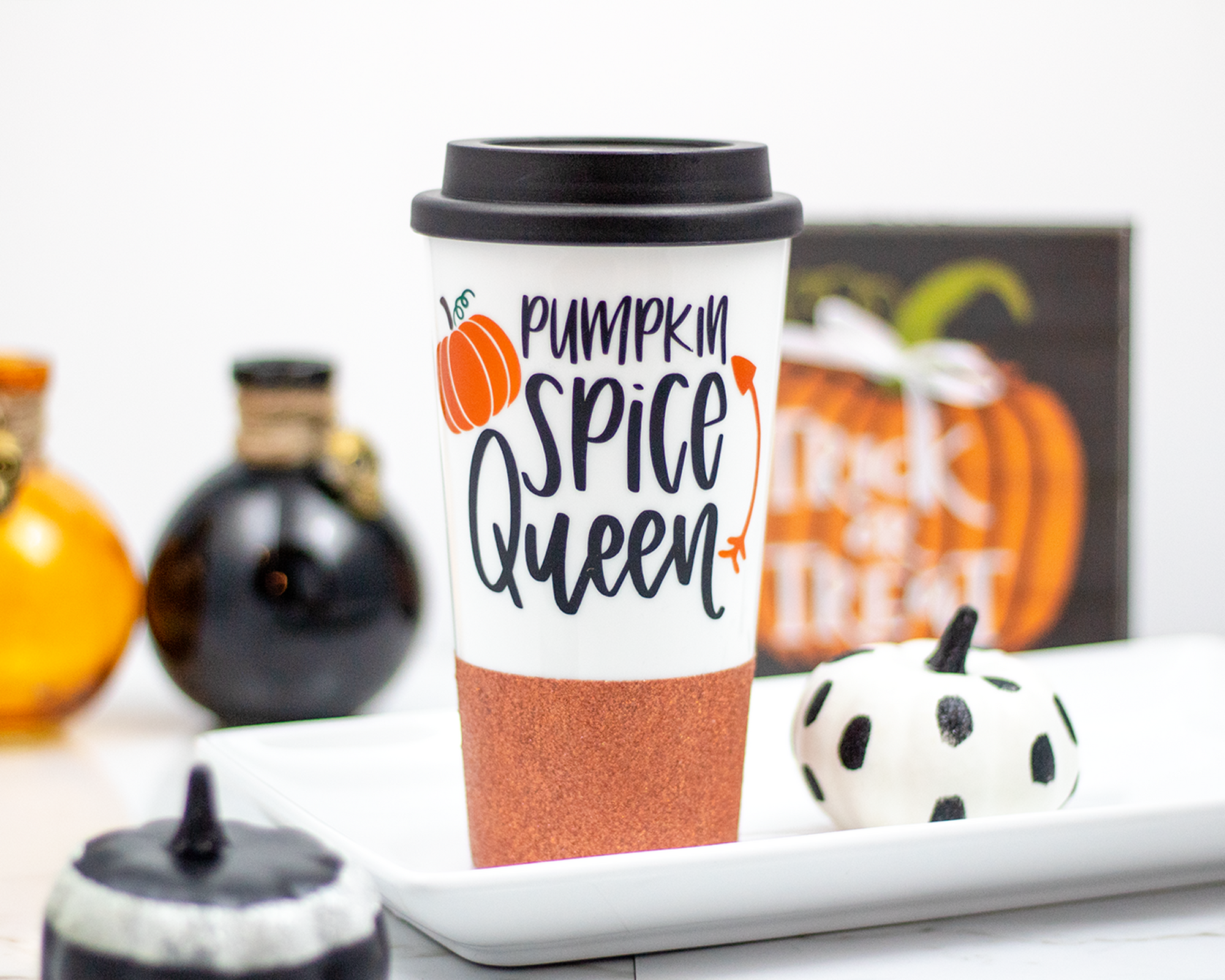 Pumpkin Spice Queen Travel Tumbler
